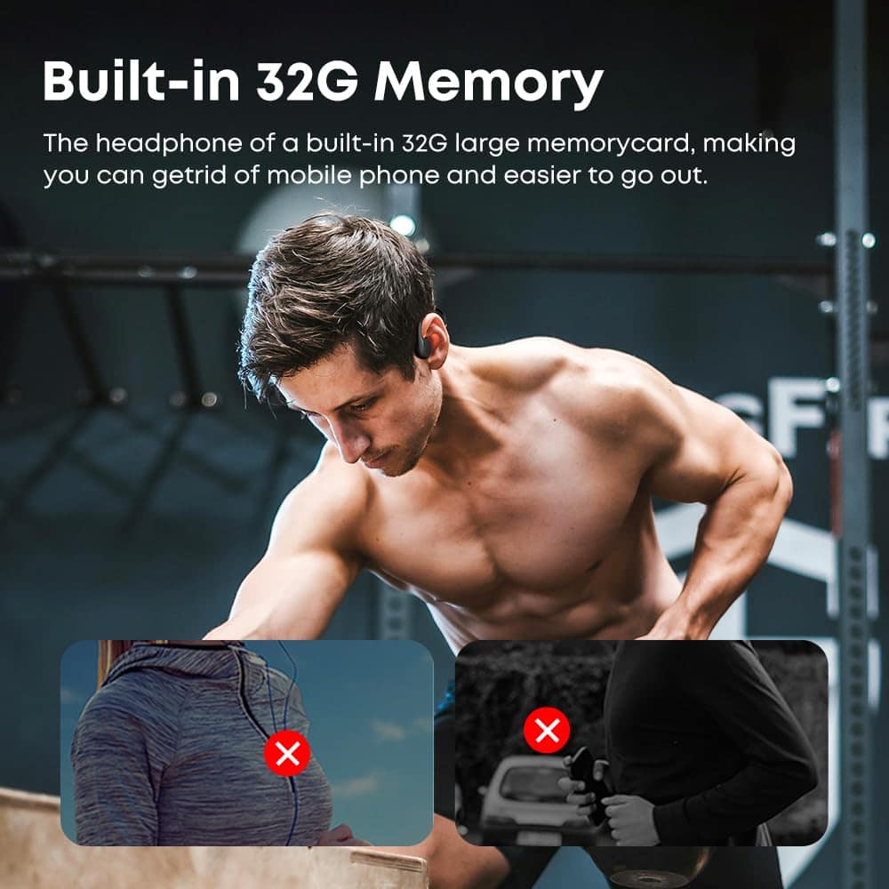 Audífonos de conducción ósea XIMAND a prueba de agua IPX8, - Imagen 7