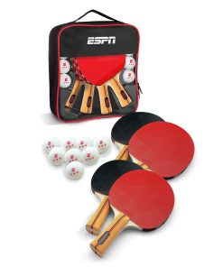 Paletas de Ping Pong ESPN (Set de 4) y Pelotas de Ping Pong