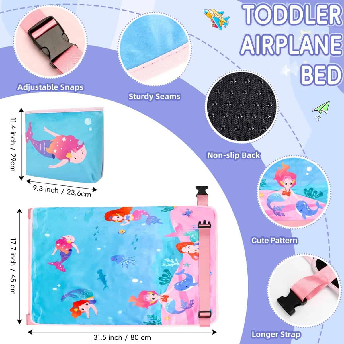 Cama de avión Gocozy para niños con manta, Extensor de - Imagen 5