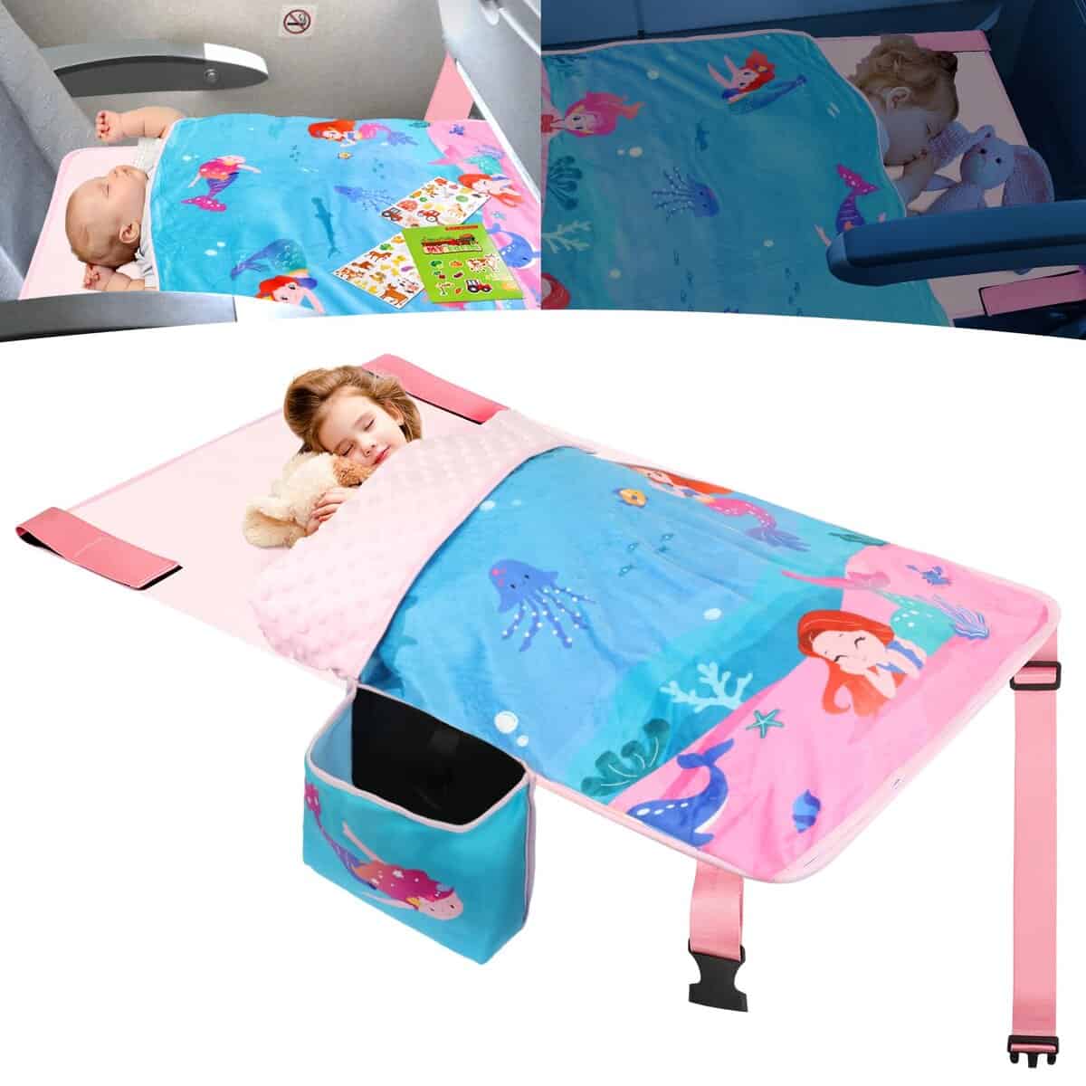 Cama de avión Gocozy para niños con manta, Extensor de