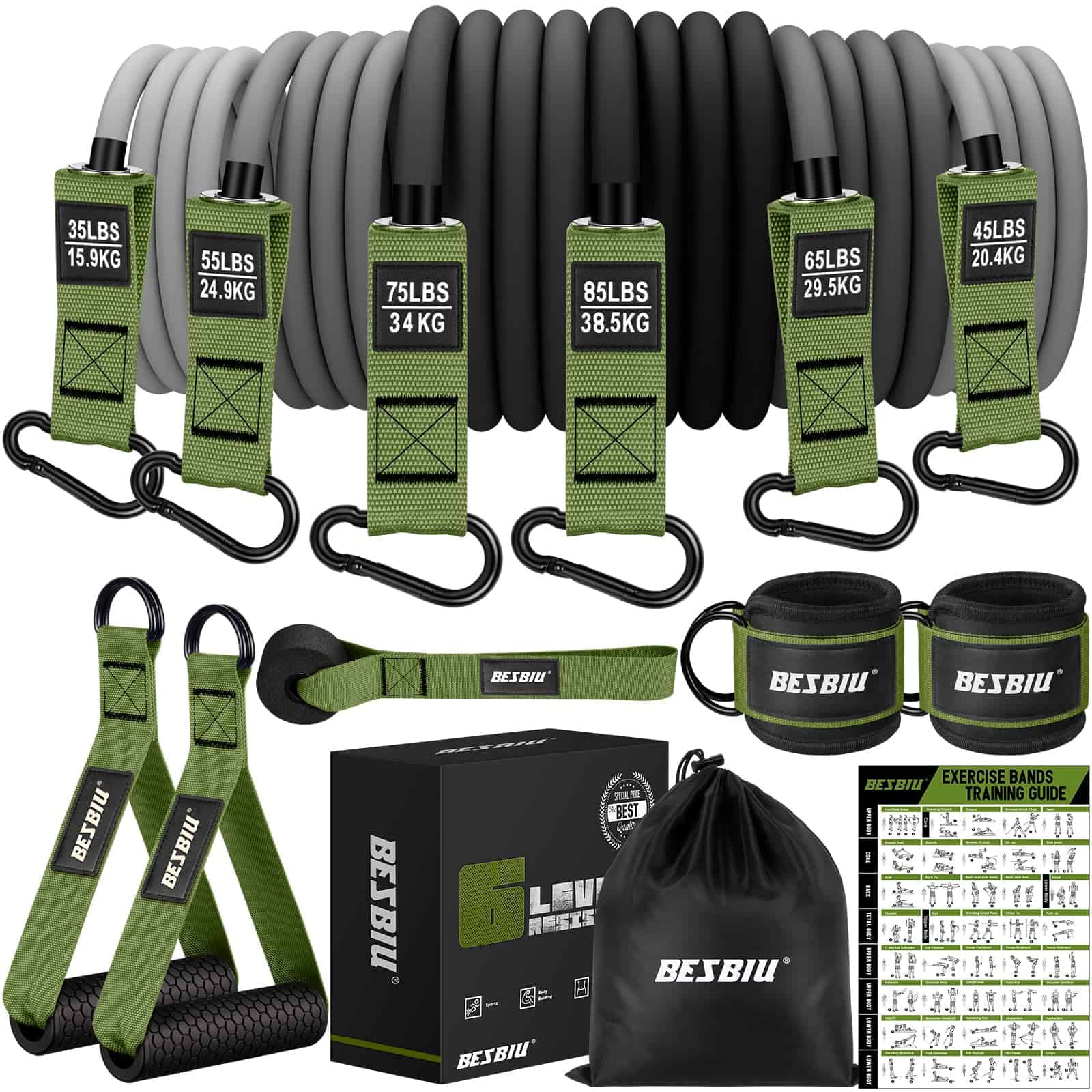 Bandas de Ejercicio Pesadas Set de Bandas de Resistencia