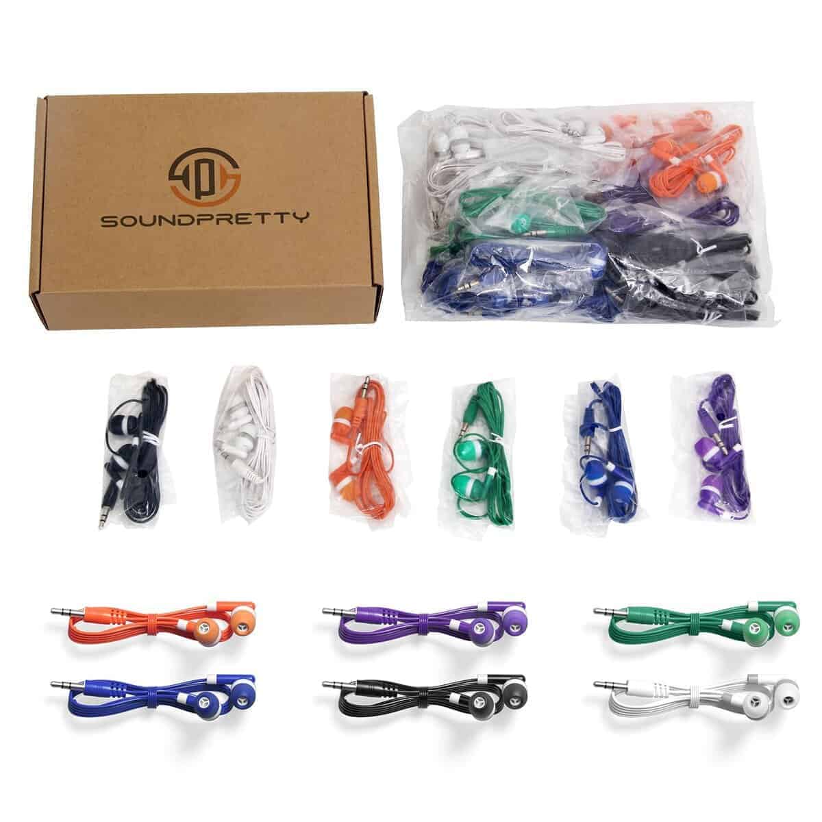 SP SOUNDPRETTY Paquete de 24 Audífonos con Cable para Oídos - Imagen 6