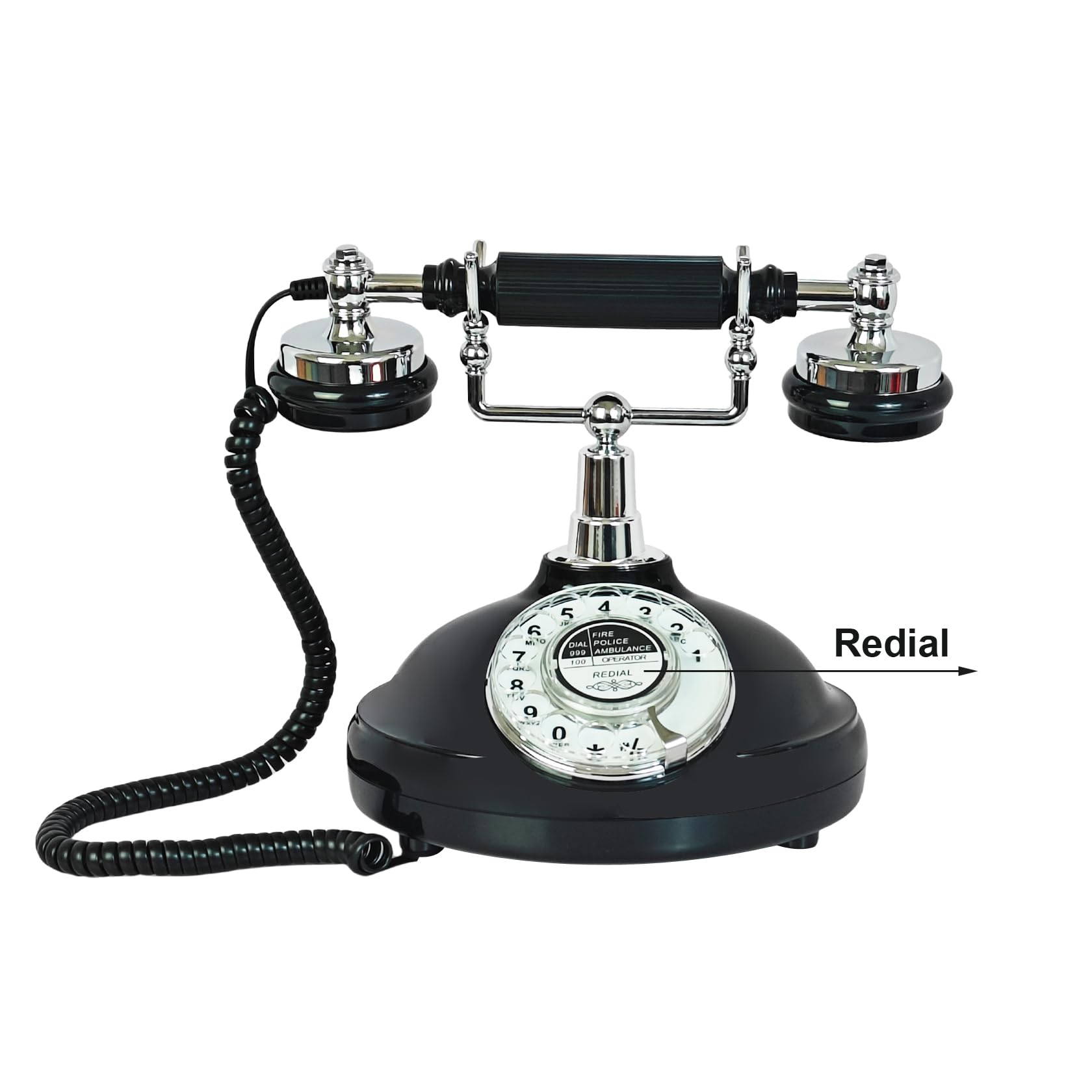 Teléfono Retro, Teléfono Fijo TelPal con Redial de Último - Imagen 4