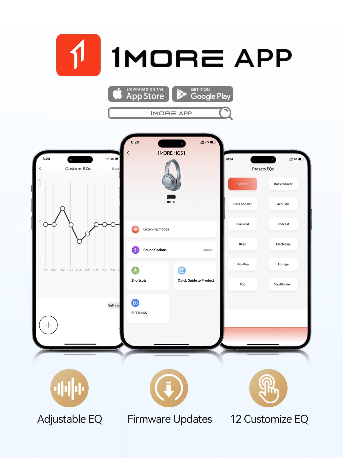 Audífonos con cancelación de ruido 1MORE -Plateado - Imagen 9
