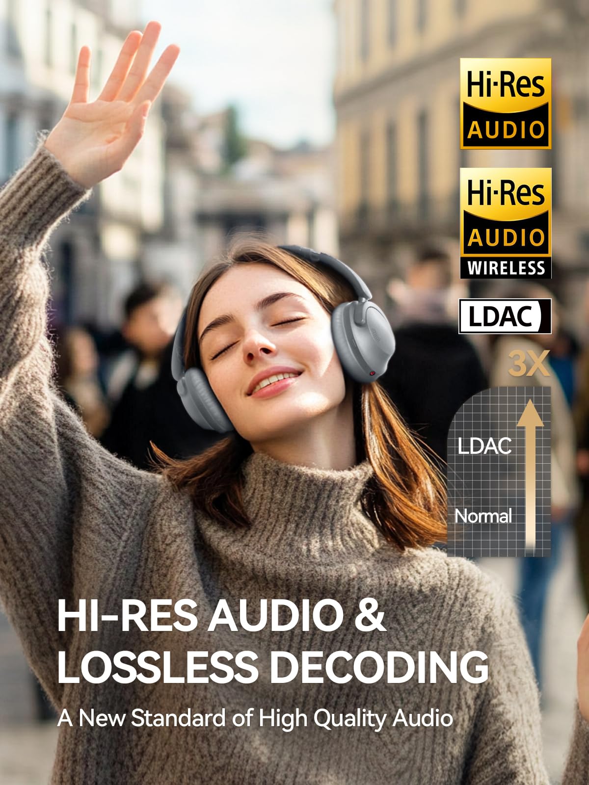 Audífonos con cancelación de ruido 1MORE -Plateado - Imagen 3