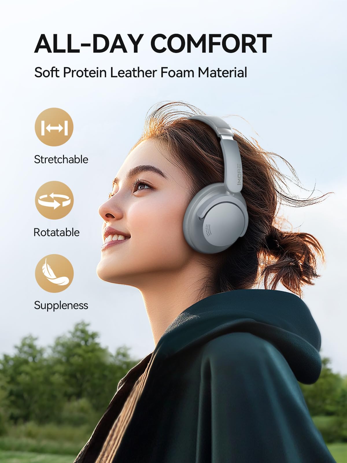 Audífonos con cancelación de ruido 1MORE -Plateado - Imagen 10