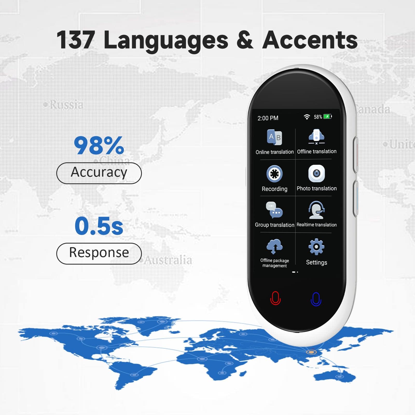 Dispositivo Traductor de Idiomas, Traductor de ChatGPT Ai, - Imagen 4