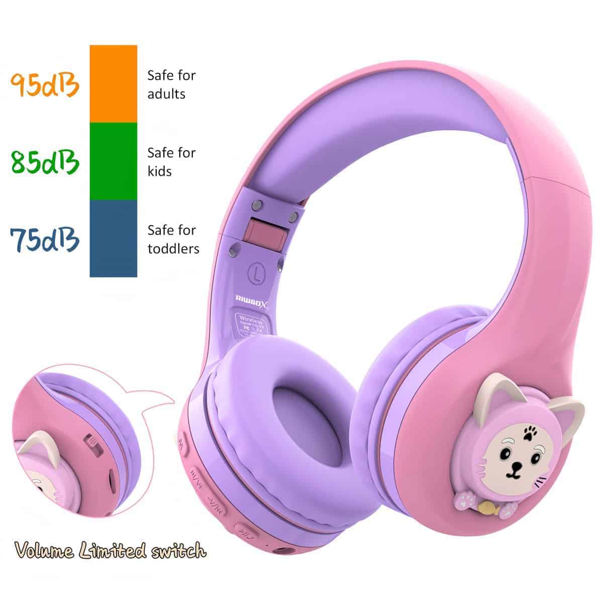 Audífonos inalámbricos para niños Riwbox CB-7S, control de - Imagen 4