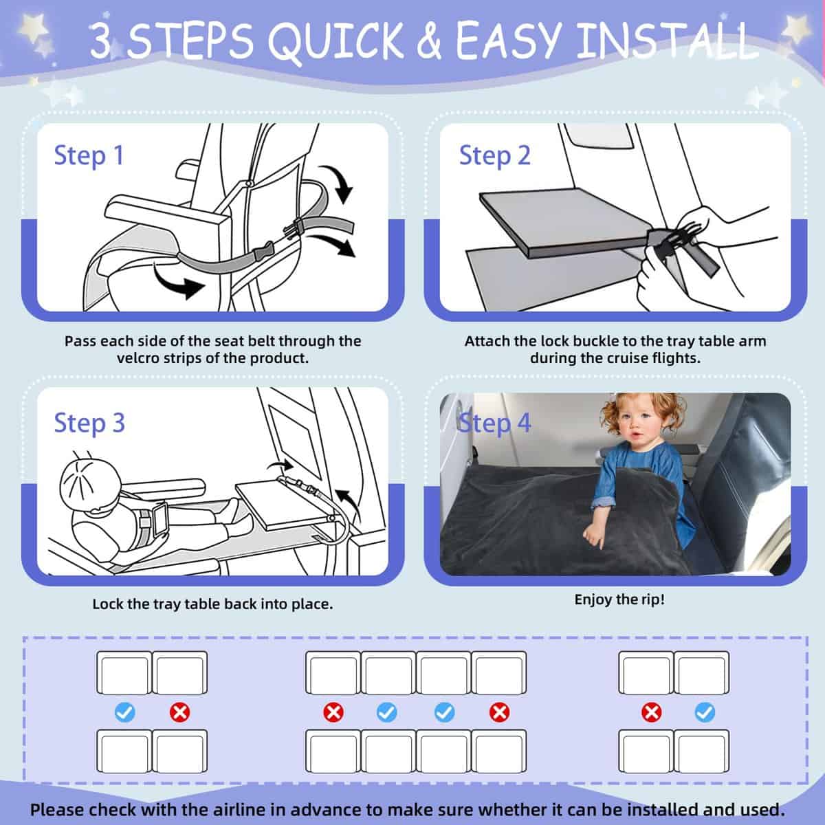 Cama de Avión para Niños con Manta, Extensor -Gris - Imagen 7