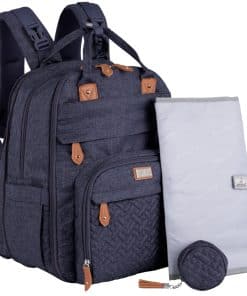 BabbleRoo Mochila de Pañales Extra Grande, -Azul Denim