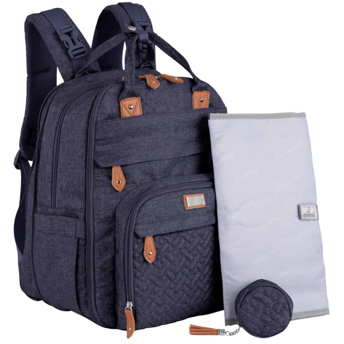 BabbleRoo Mochila de Pañales Extra Grande, -Azul Denim