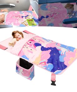Cama de avión para niños GoCozy con manta, -Unicornio