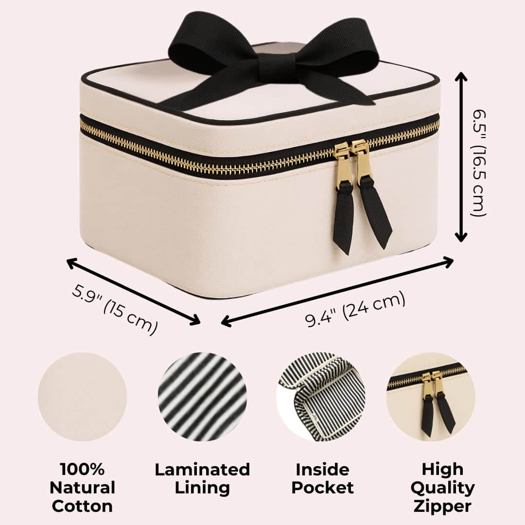 Bolsa de maquillaje Bag-all para mujeres | -Crema - Imagen 3