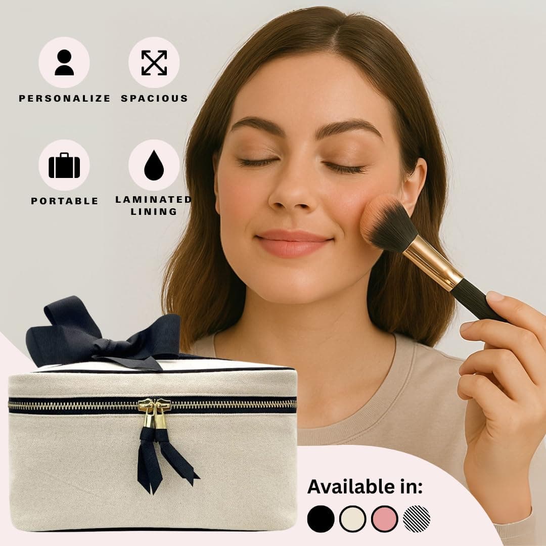 Bolsa de maquillaje Bag-all para mujeres | -Crema - Imagen 6