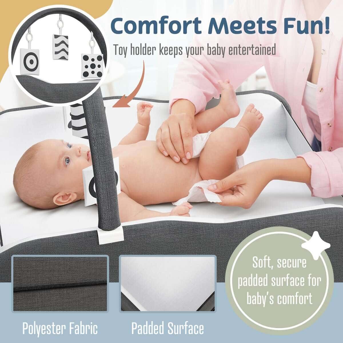 Mesa Cambiadora para Bebés SpaceSlate Negro con - Imagen 8