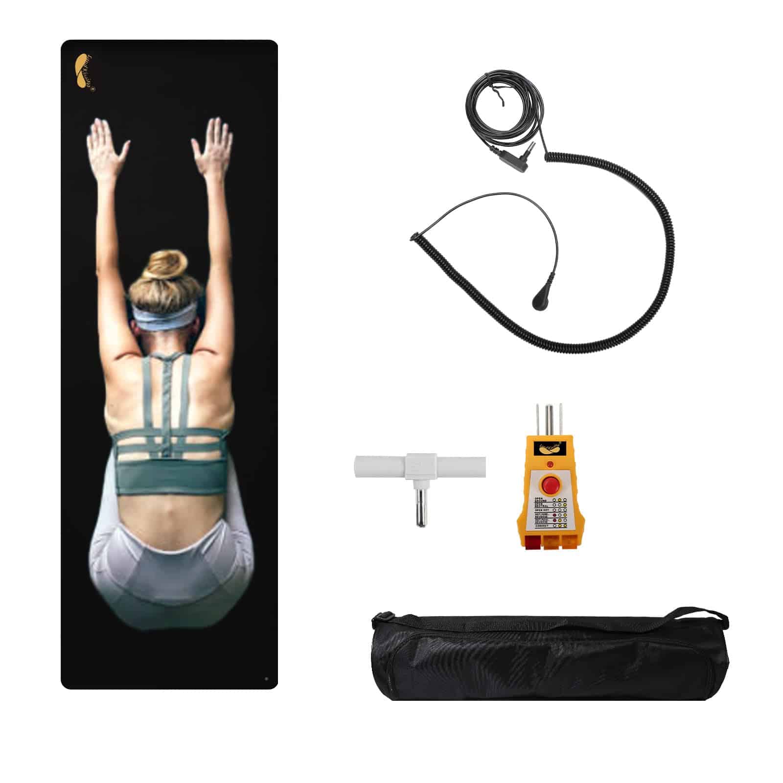 Tapete de Yoga de Conexión a Tierra -Negro