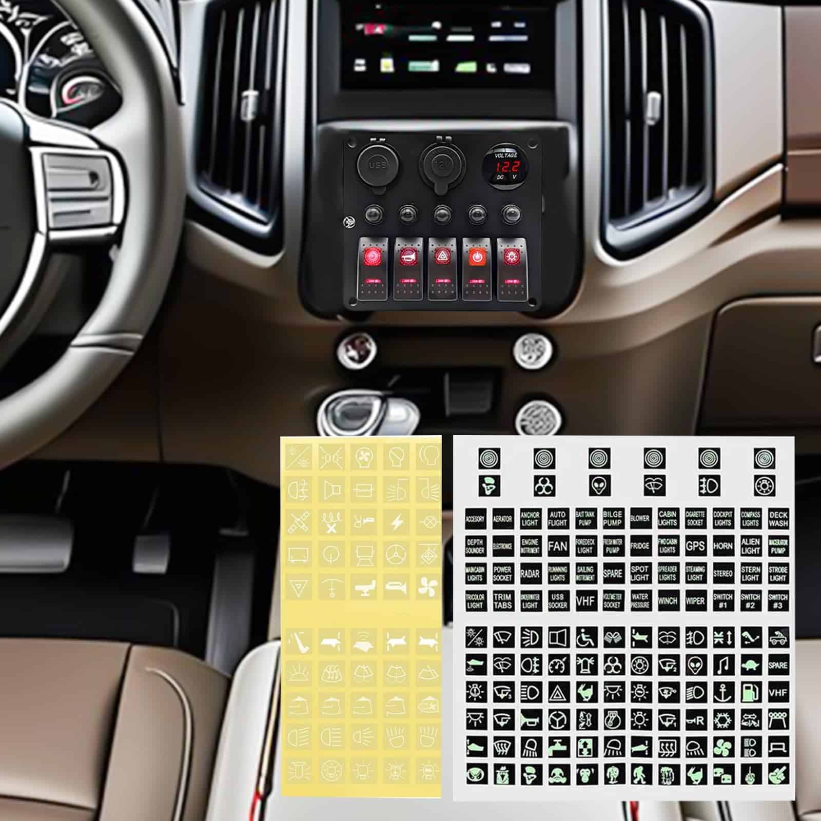 Panel de interruptores de 5 vías con protección contra - Imagen 6