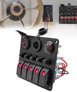 Panel de interruptores de 5 vías con protección contra