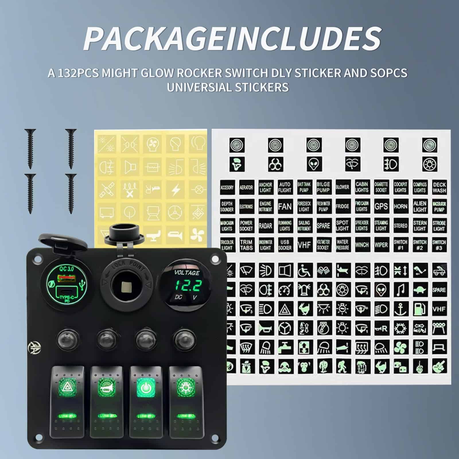 Panel de interruptores de 4 canales con protección contra - Imagen 4