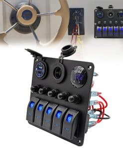 Panel de interruptores basculantes de 5 gang con protección