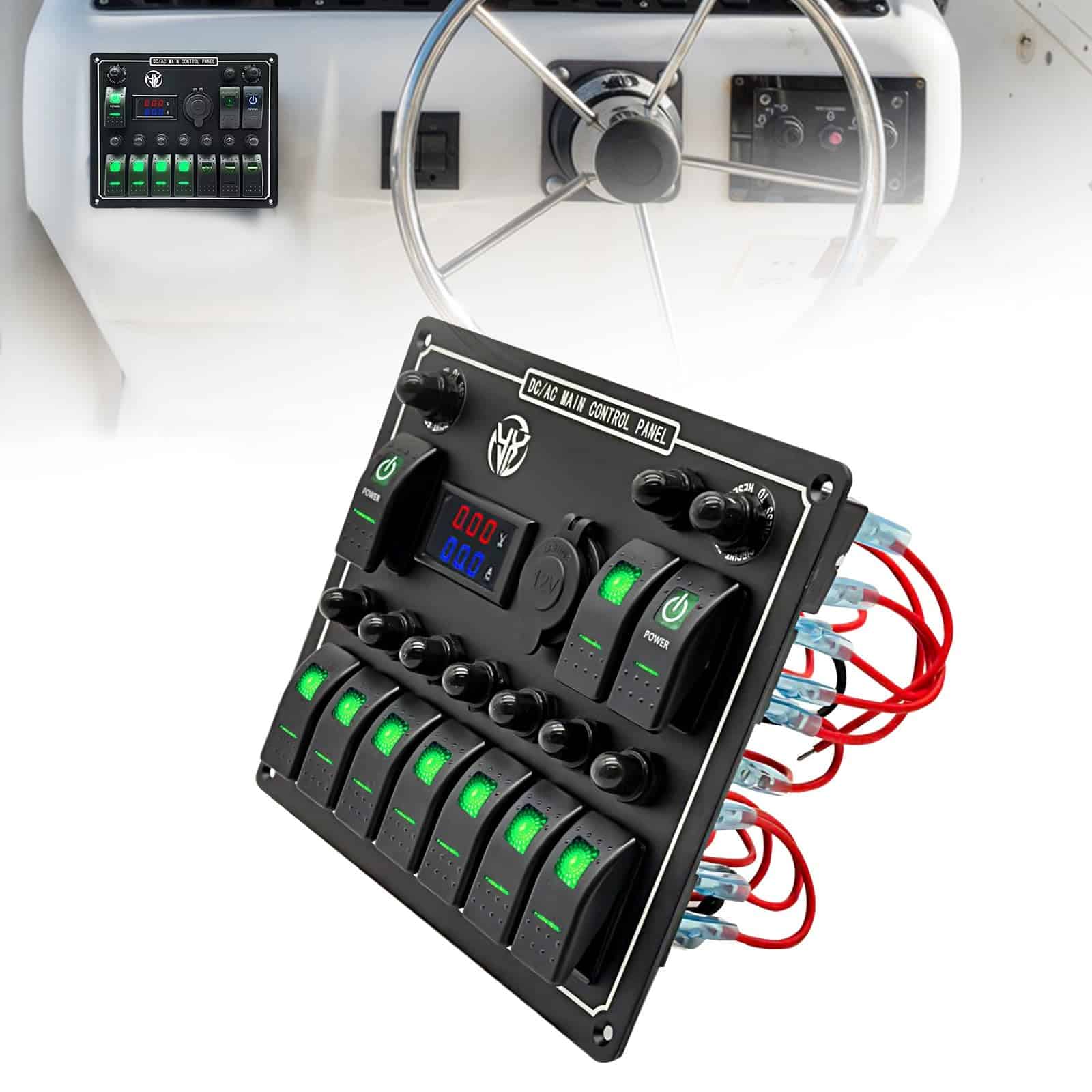 Panel de Interruptores de 10 Botones Impermeable