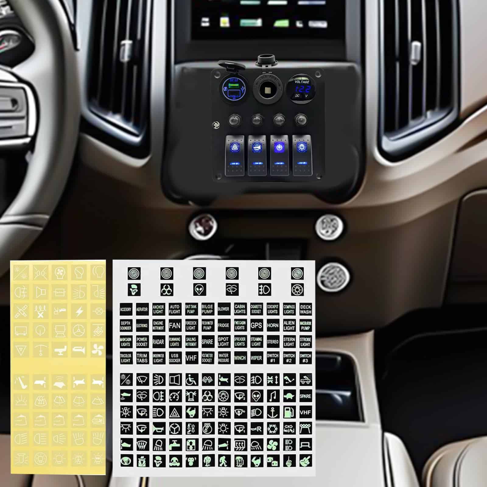 Panel de interruptores de 4 Gang con Protección de - Imagen 8