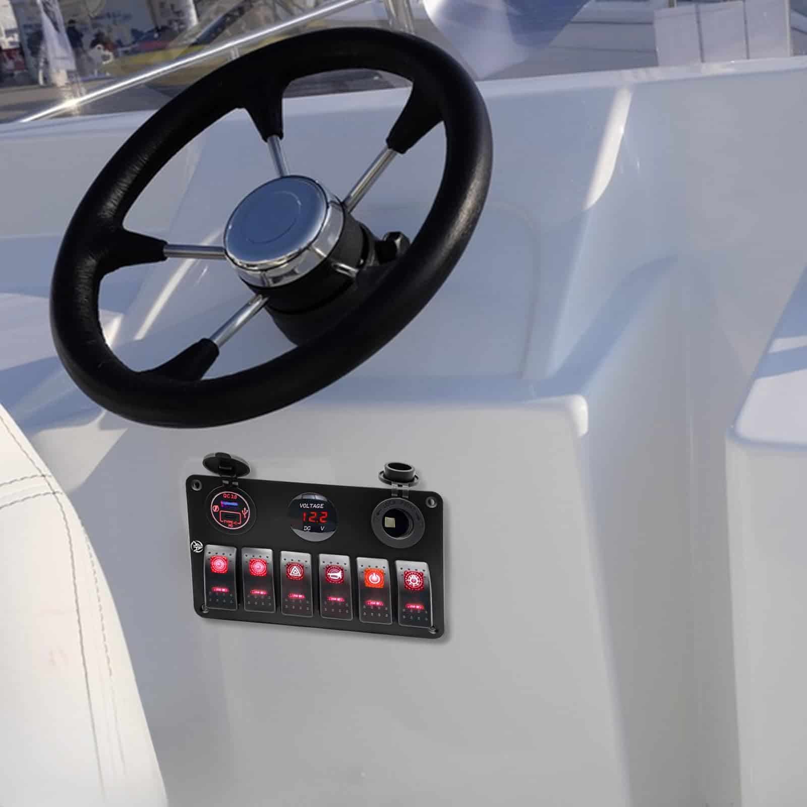 Panel de interruptores de 6 gang, impermeable, pre-cableado - Imagen 8