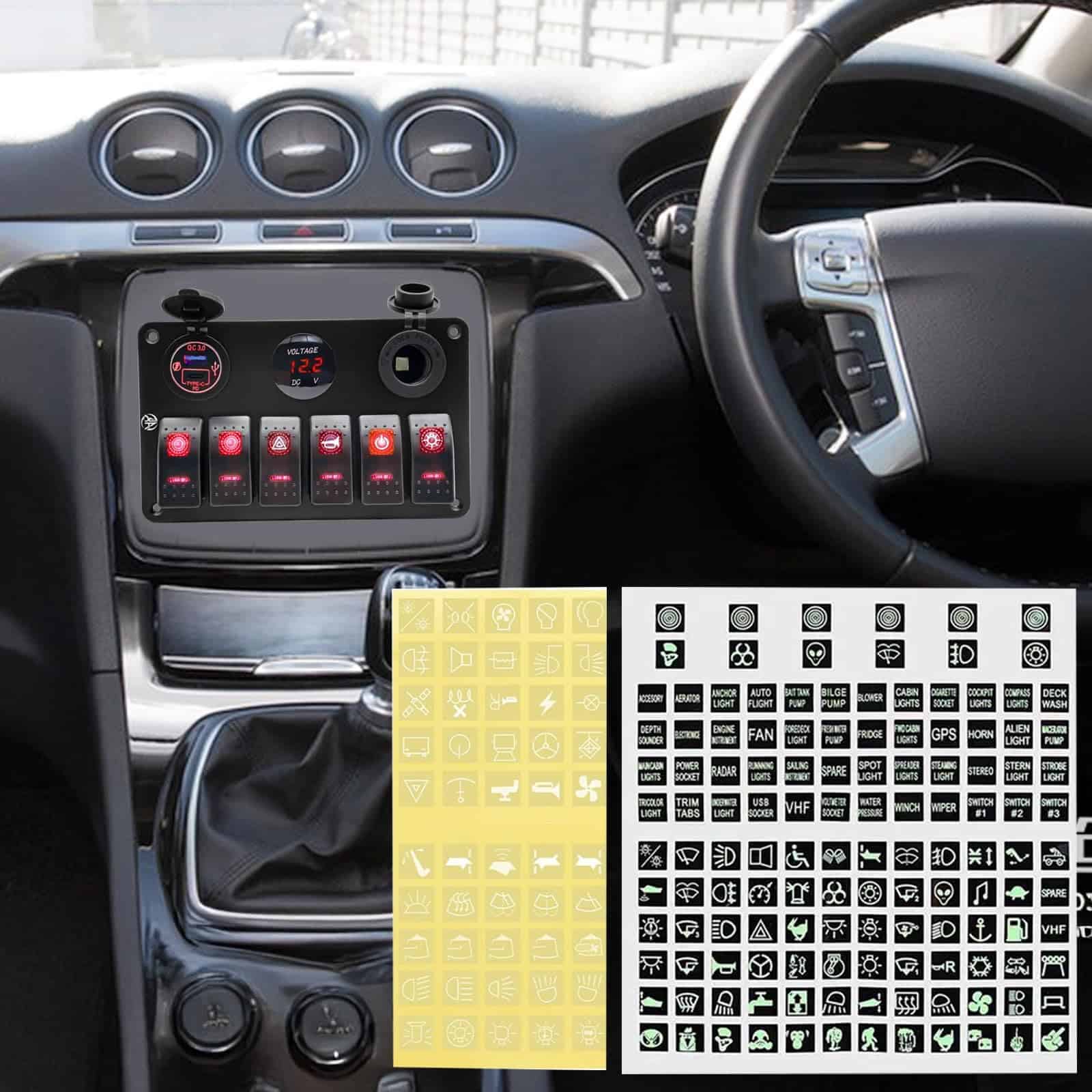Panel de interruptores de 6 gang, impermeable, pre-cableado - Imagen 9