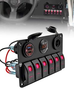 Panel de interruptores de 6 gang, impermeable, pre-cableado