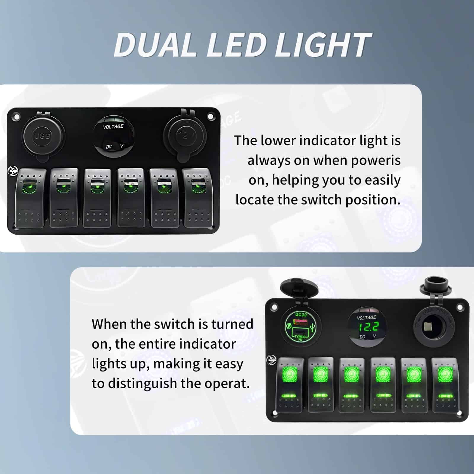 Panel de interruptores de 6 vías, Impermeable, - Imagen 5