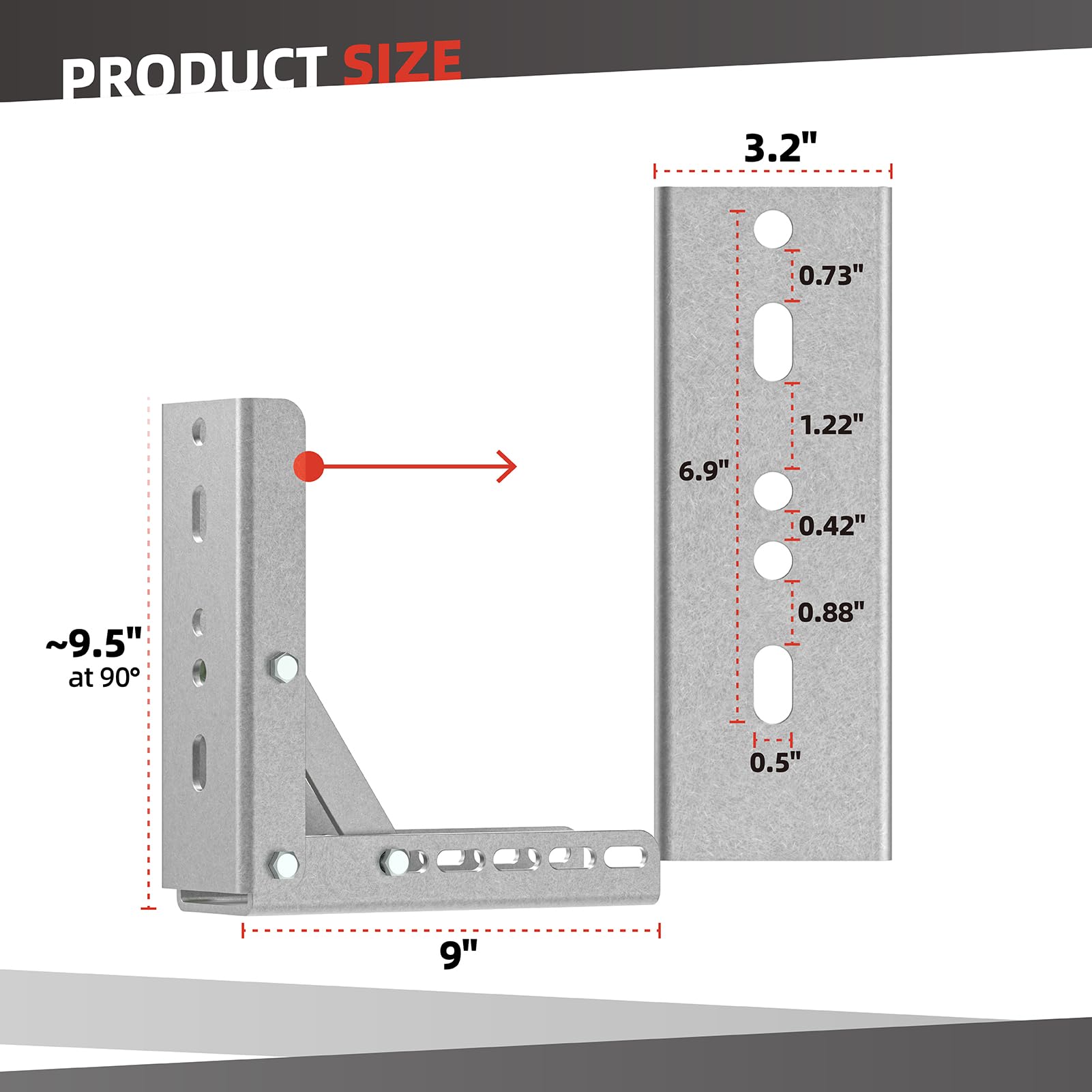 Soporte Universal para Montaje de Techo para Toldos - Imagen 3