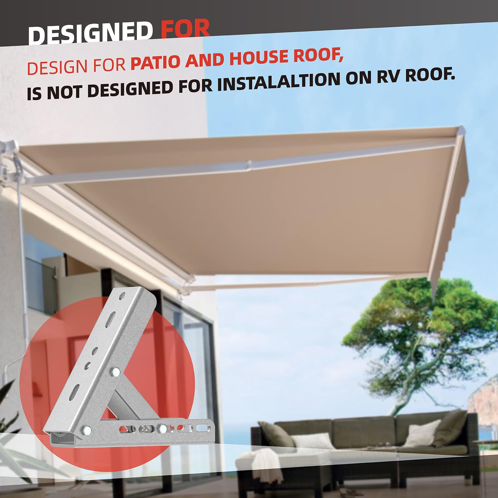 Soporte Universal para Montaje de Techo para Toldos - Imagen 8