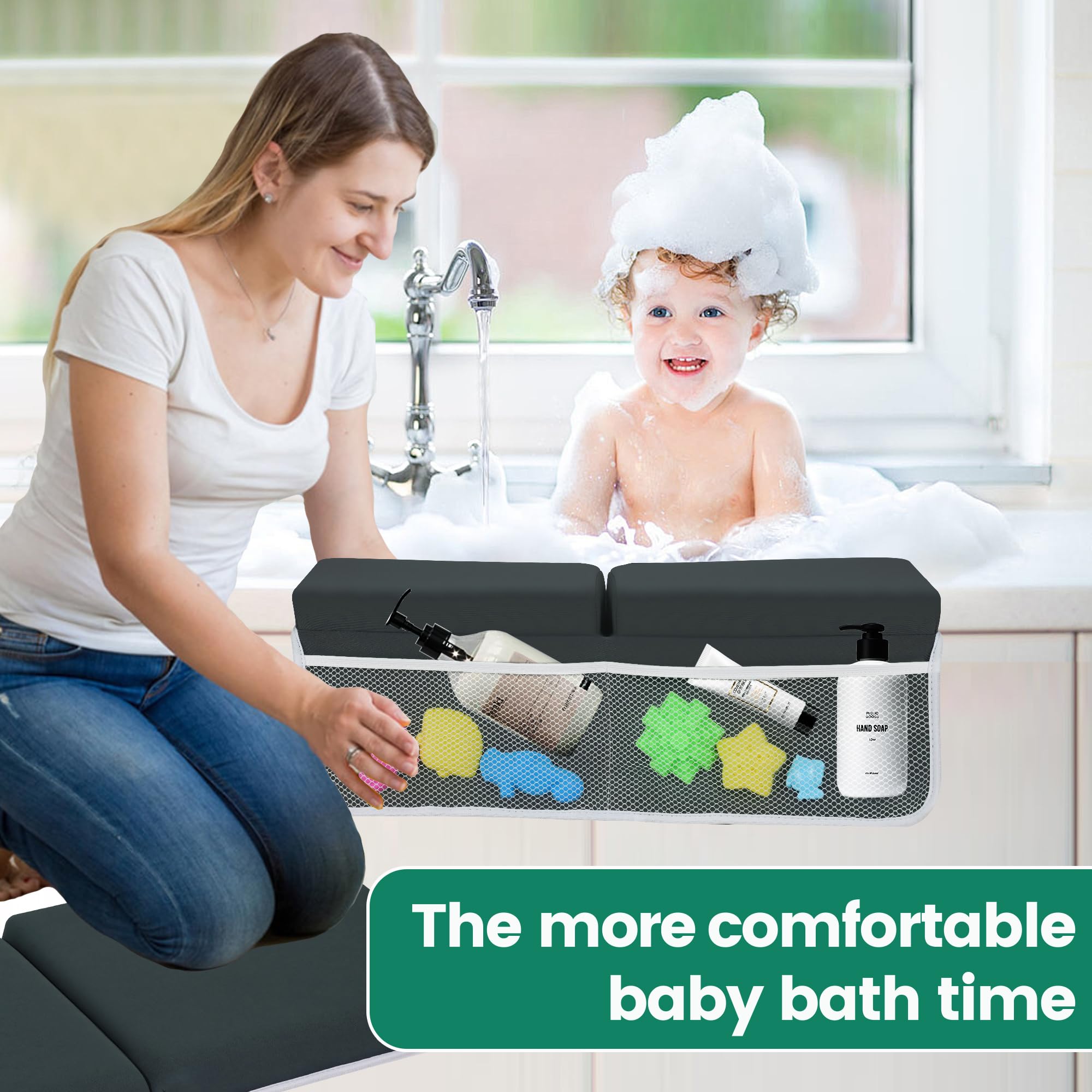 Set de almohadilla de rodilla y codo Omixe para bañar a - Imagen 7