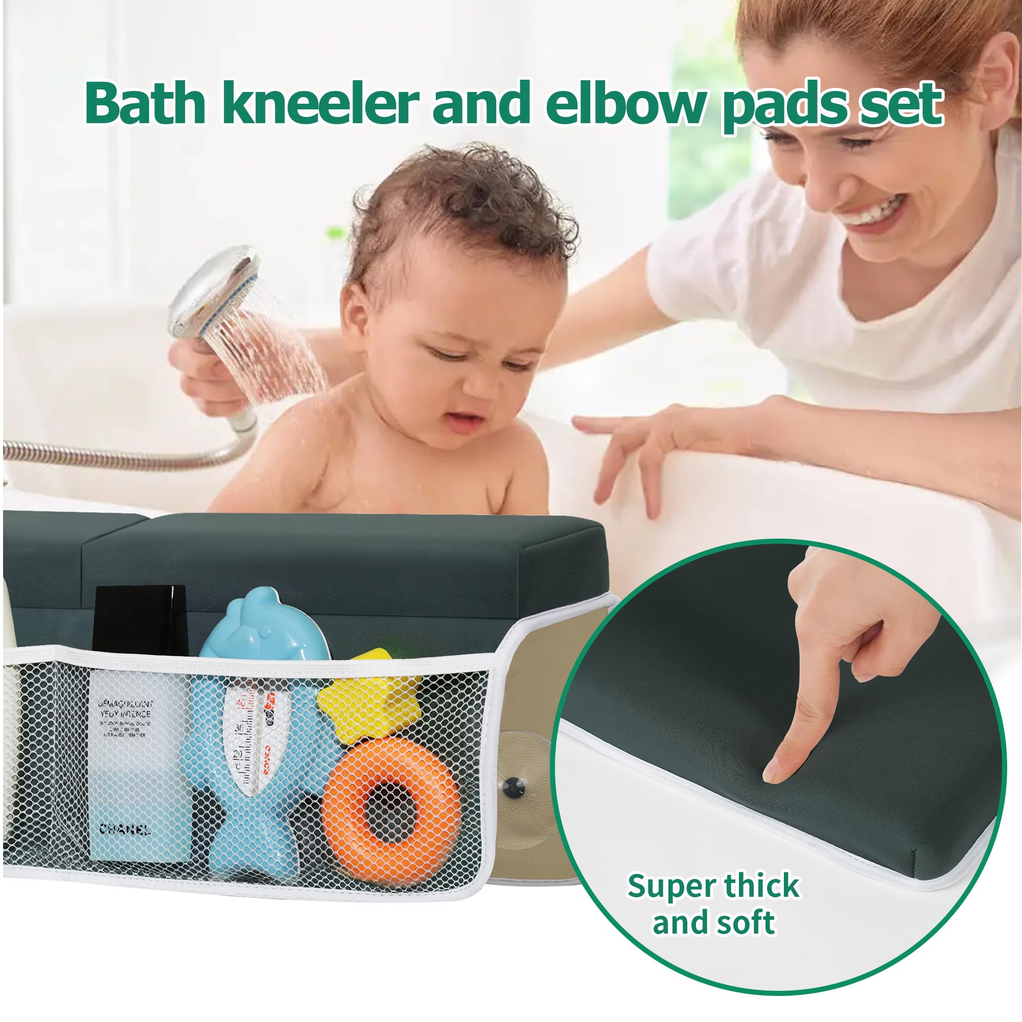 Set de almohadilla de rodilla y codo Omixe para bañar a - Imagen 6
