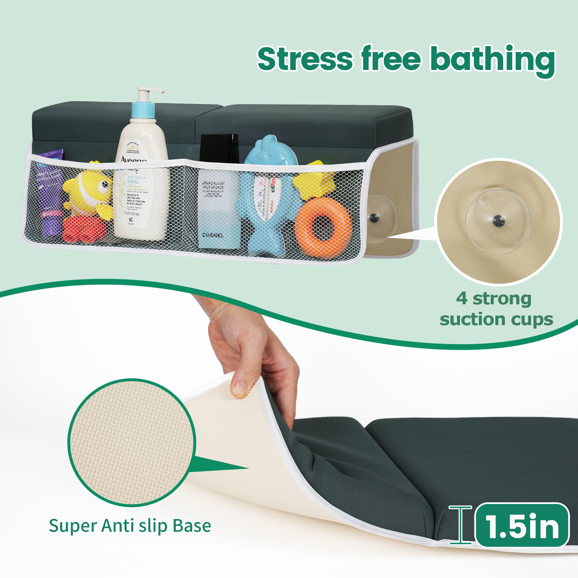 Set de almohadilla de rodilla y codo Omixe para bañar a - Imagen 4