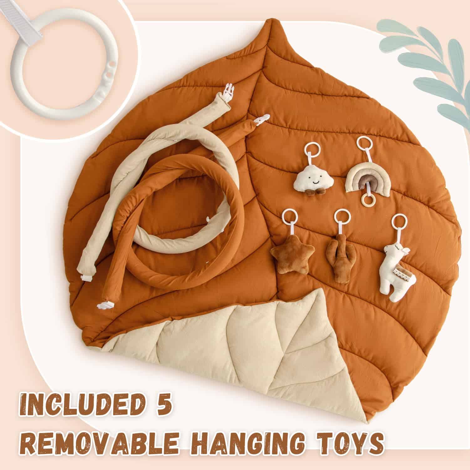 Gimnasio de Juegos para Bebés con Alfombra en Forma de - Imagen 7