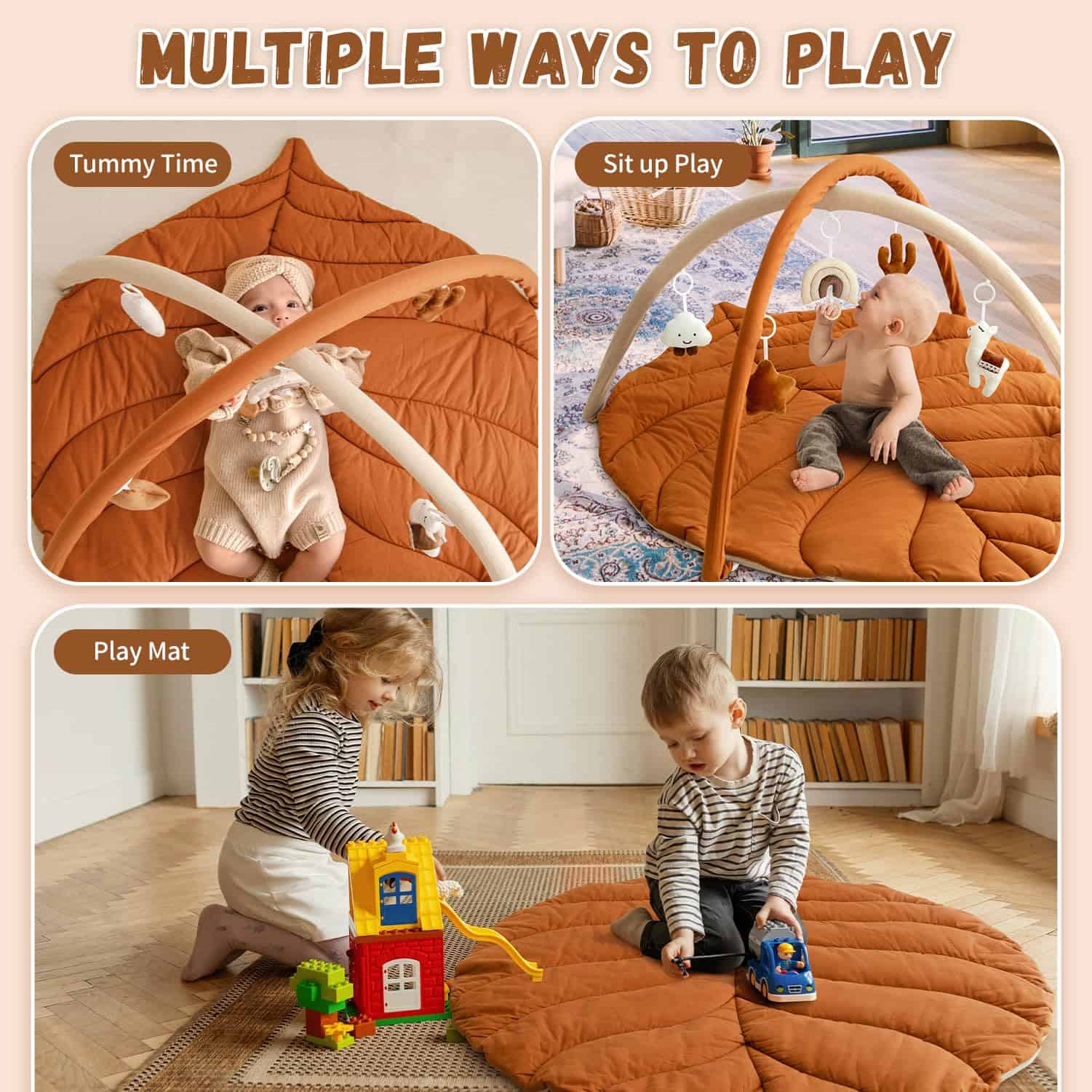 Gimnasio de Juegos para Bebés con Alfombra en Forma de - Imagen 6