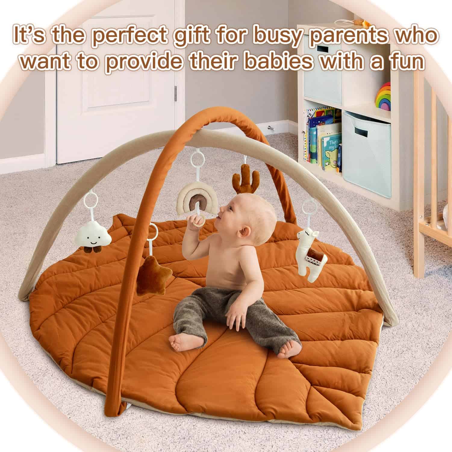 Gimnasio de Juegos para Bebés con Alfombra en Forma de - Imagen 3