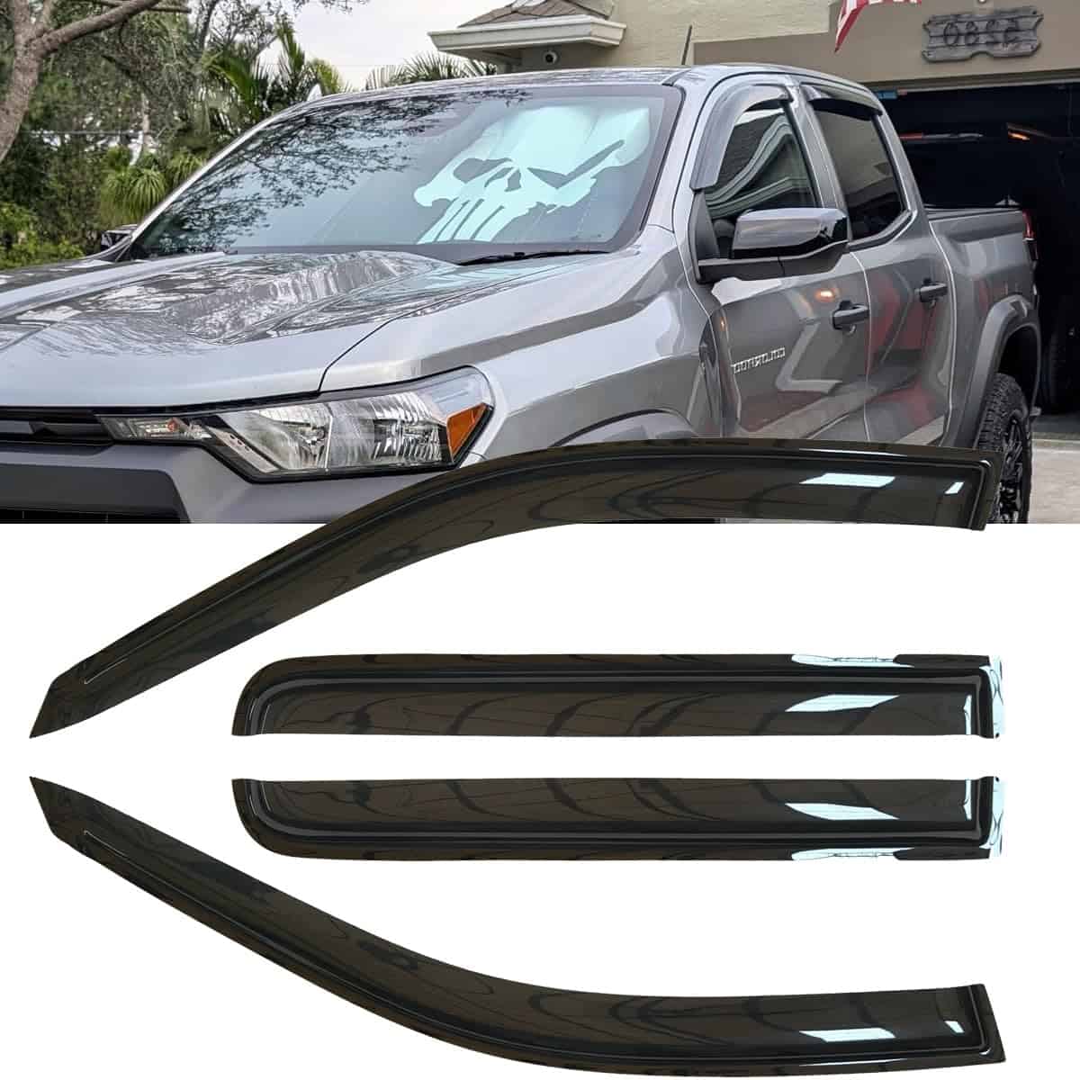 Deebior 4pcs Viseras de Ventana Deflectores de viento