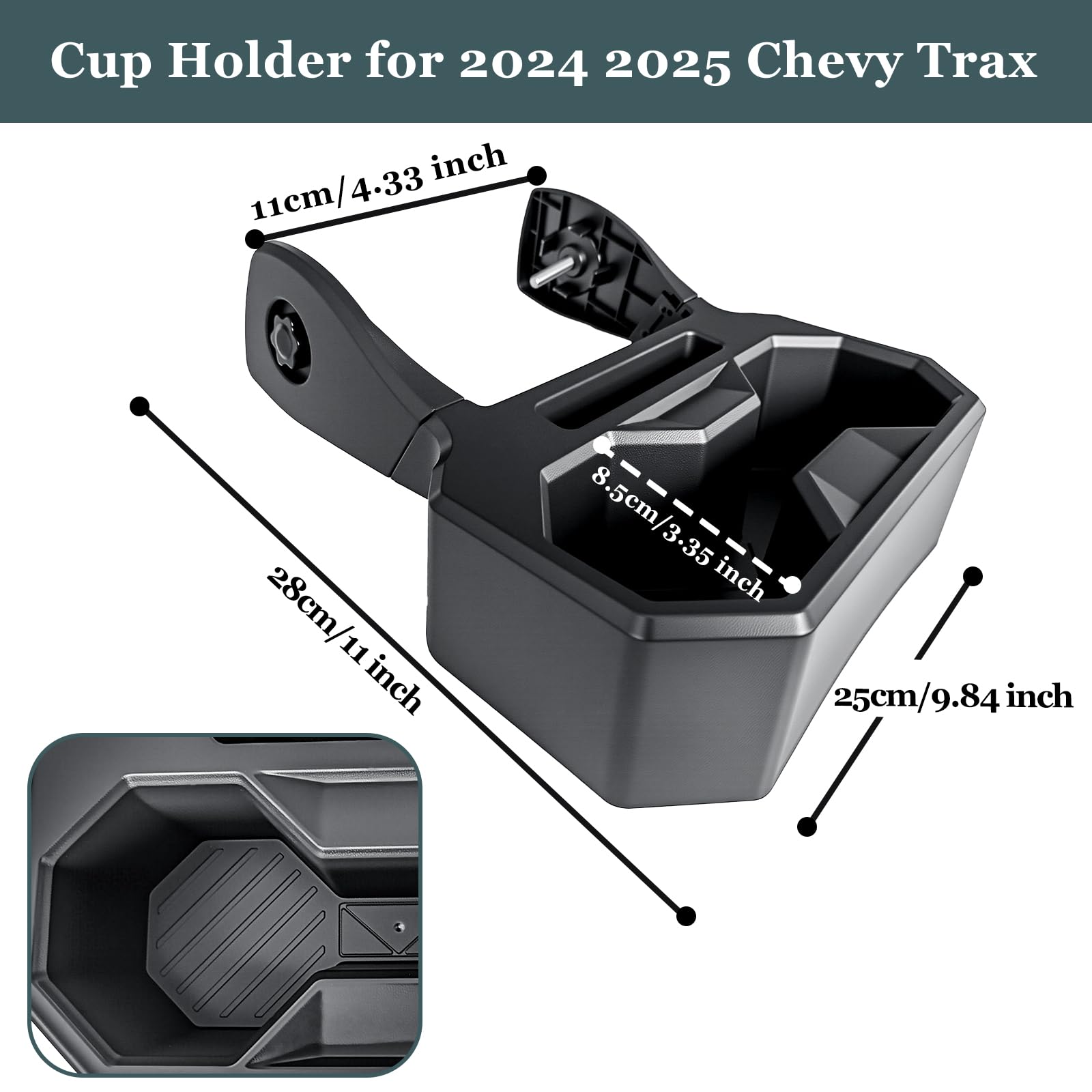 Abystar Soporte para Vasos de Consola de Respaldo con - Imagen 6