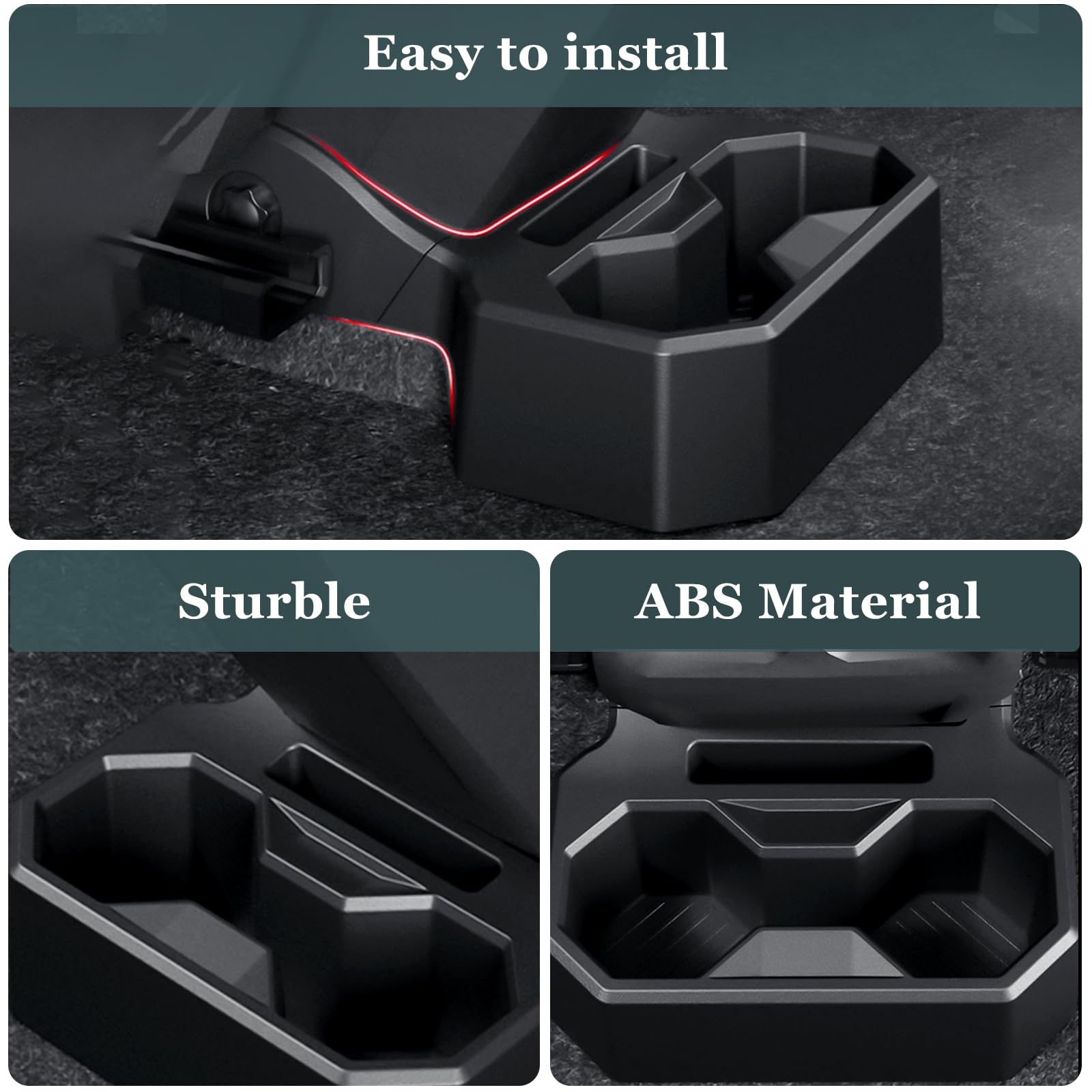 Abystar Soporte para Vasos de Consola de Respaldo con - Imagen 5