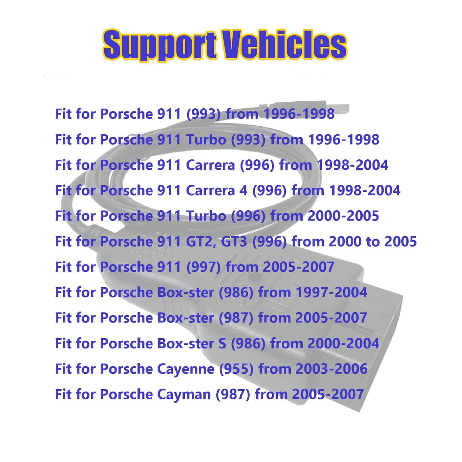 Herramienta de Escáner ECU OBD2 para Porsche Piwis Cable de - Imagen 3