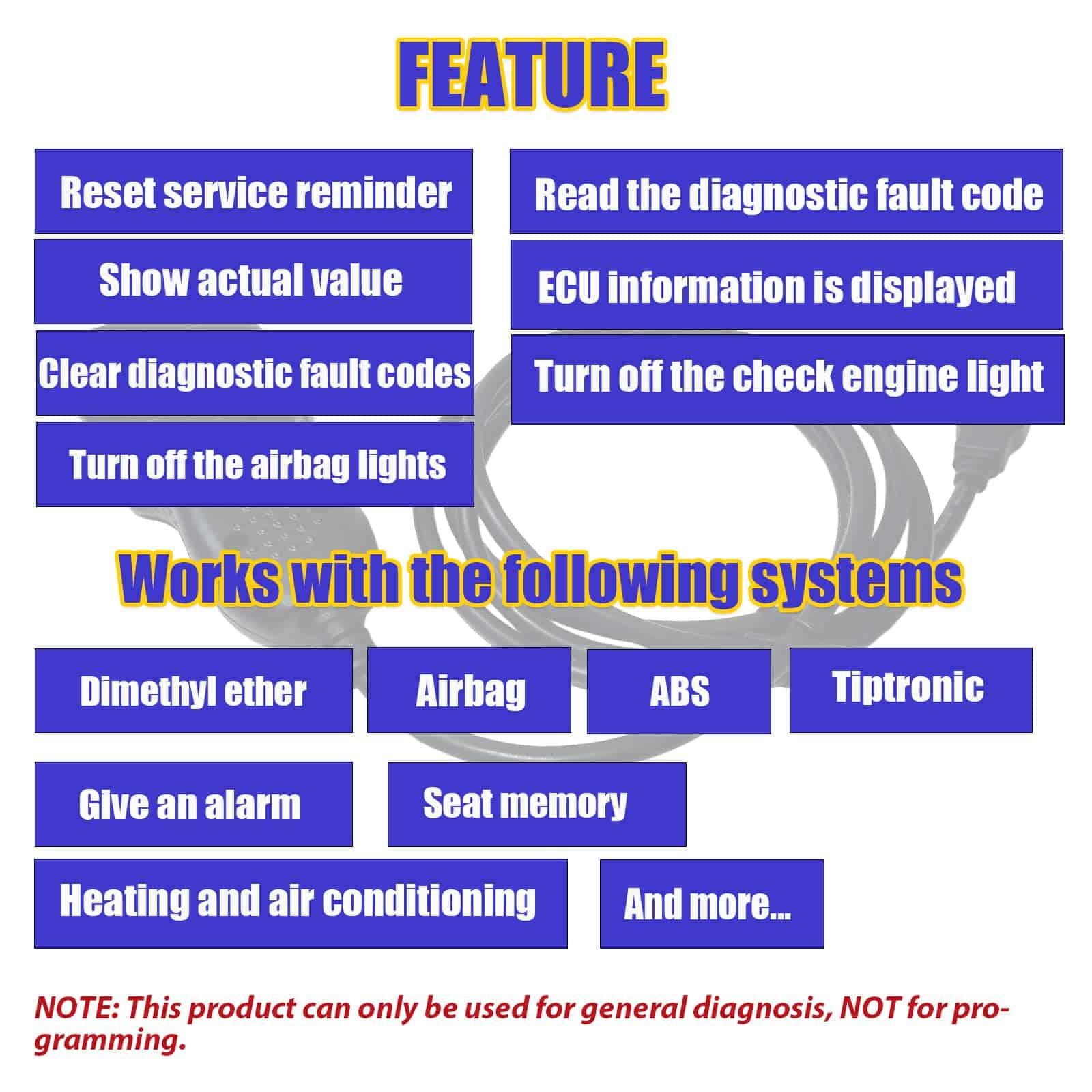 Herramienta de Escáner ECU OBD2 para Porsche Piwis Cable de - Imagen 4
