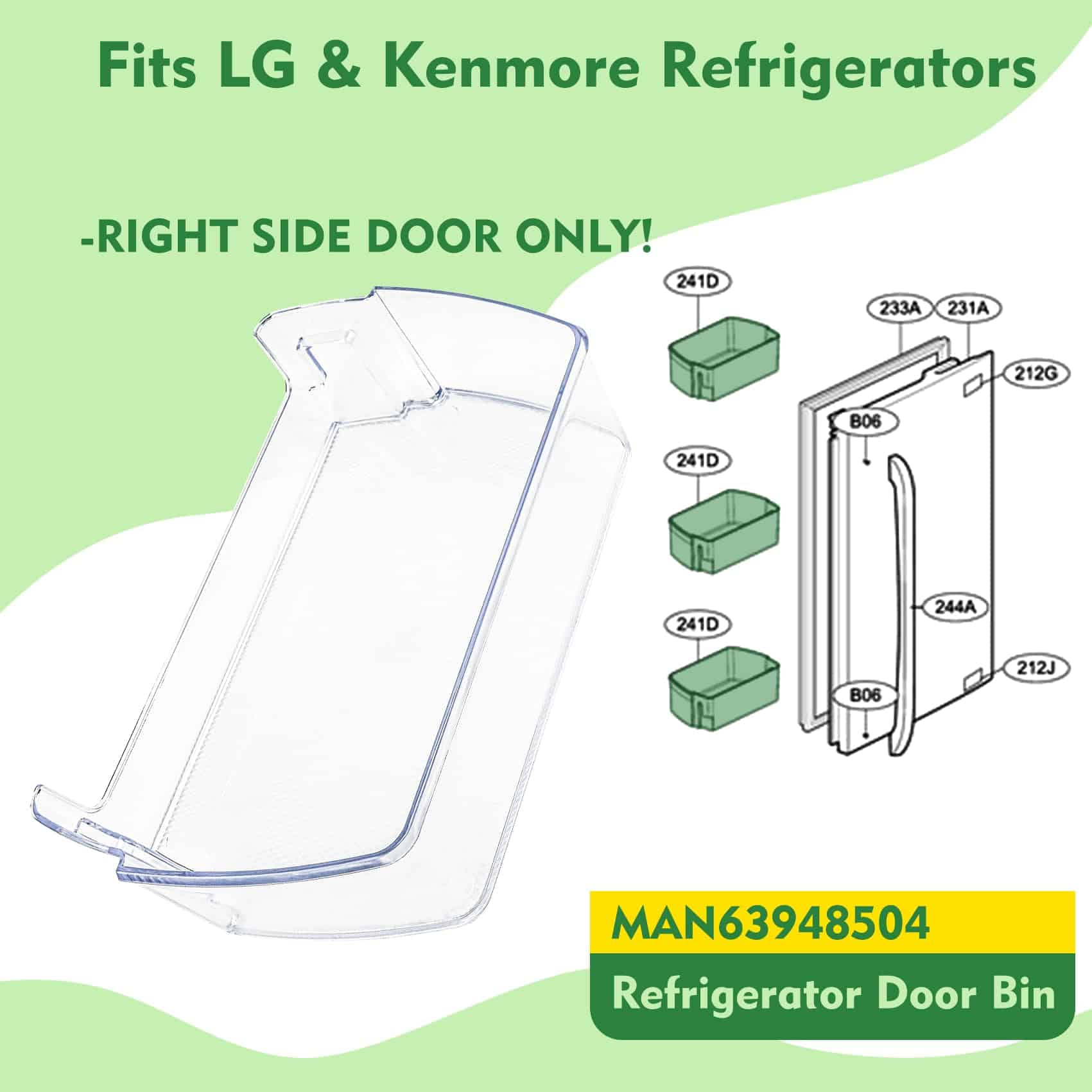 Bandeja de estante de puerta MAN63948504, Canasta de - Imagen 8