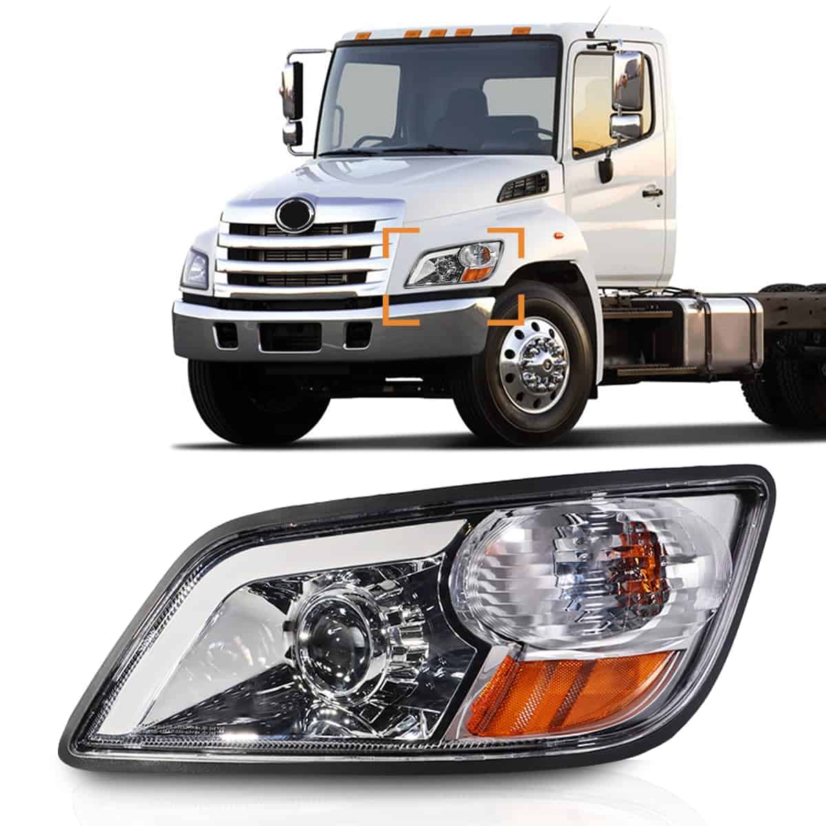 Ensamblaje de Faros para Camión Hino 238 258 268 338 del