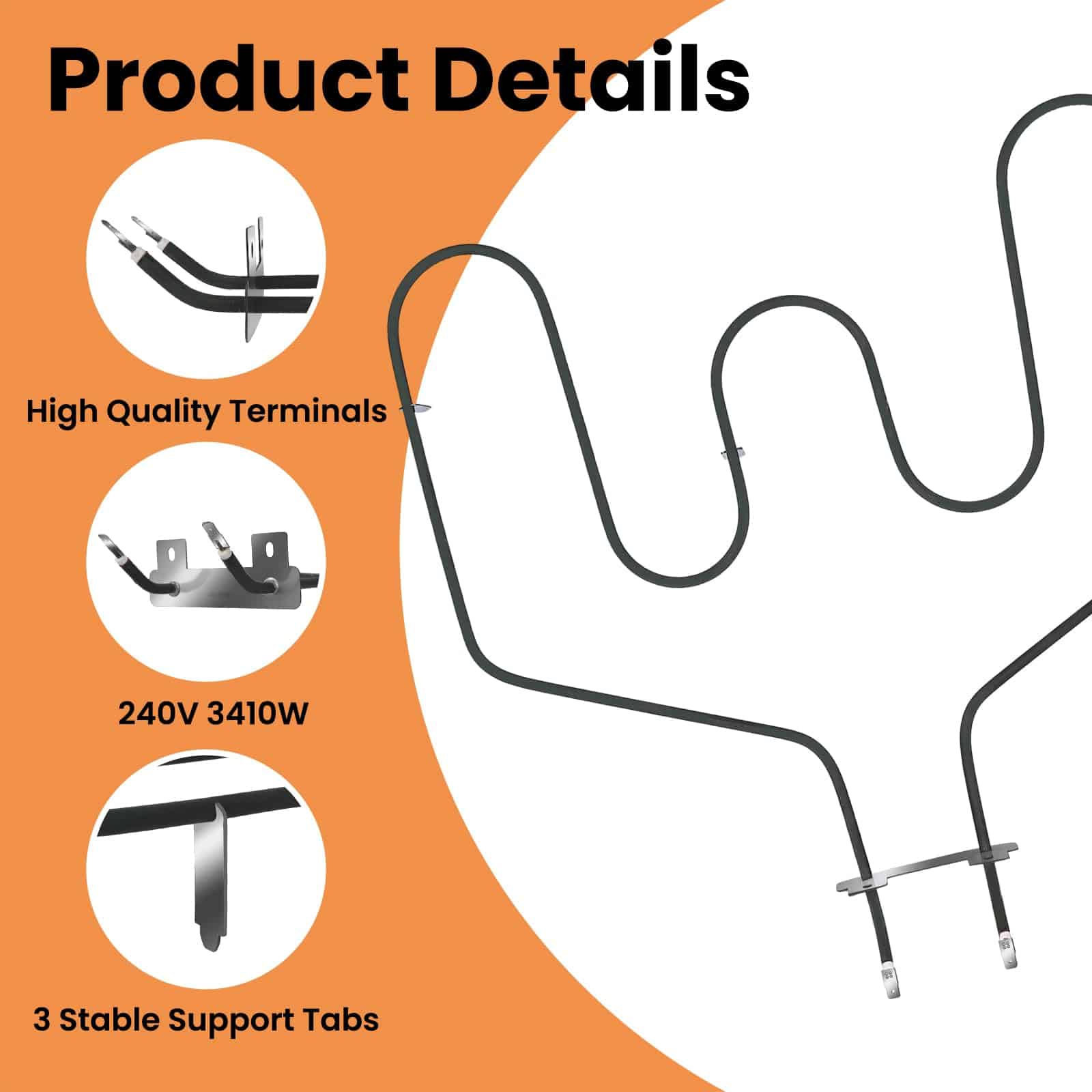 Elemento para hornear KTXzxdr WB44T10011 Compatible con - Imagen 4