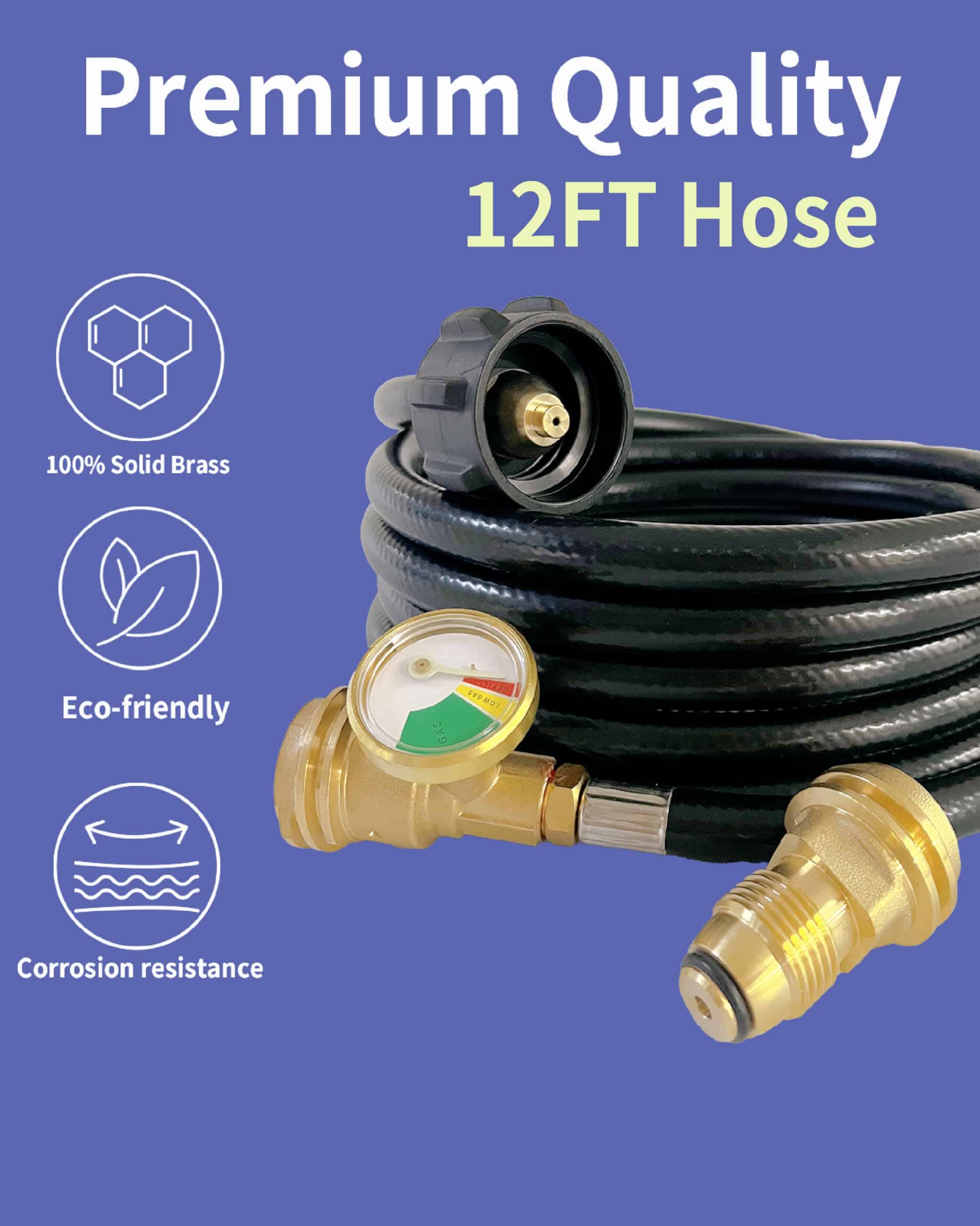 Manguera de extensión de tanque de propano de 12 pies con - Imagen 6