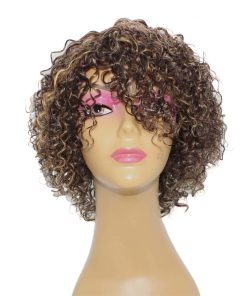 Pelucas Bob Cortas Rizadas sin Pegamento Velicoo, Pelucas