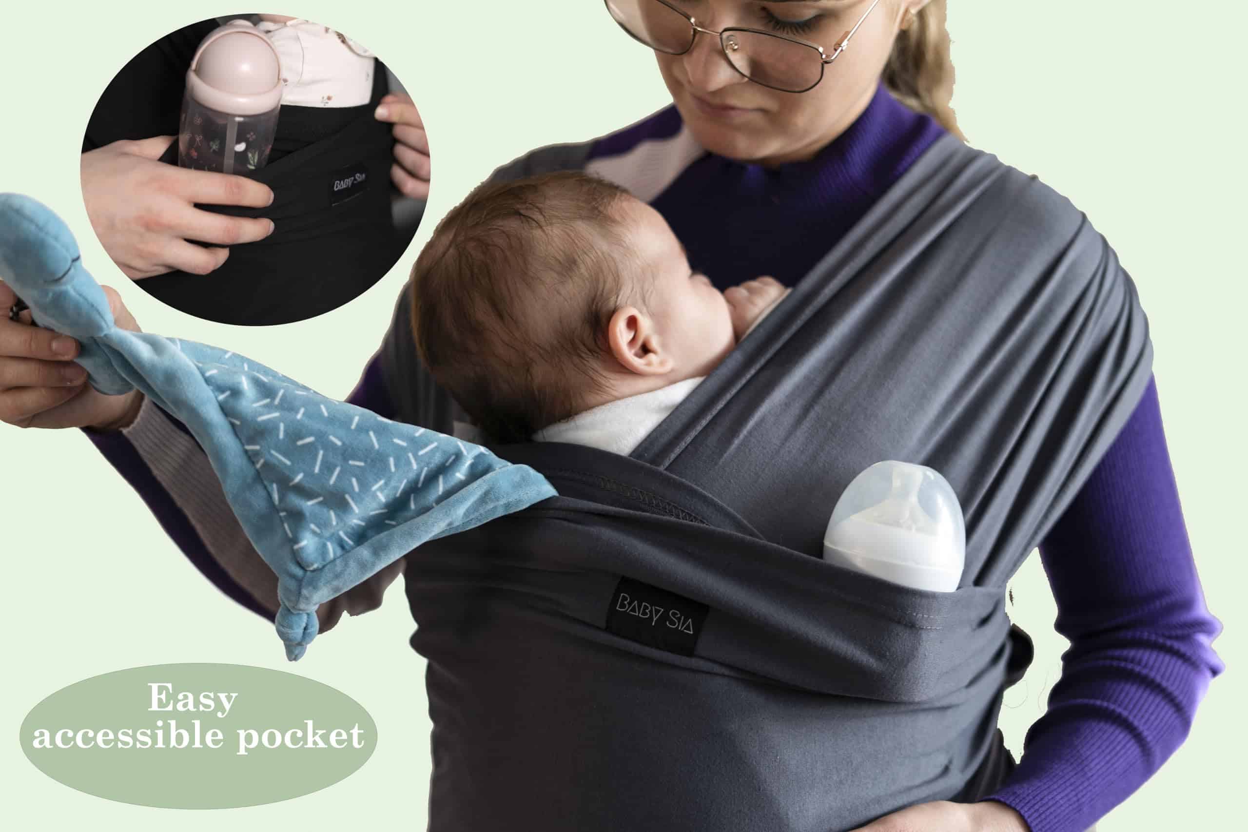 Fular Portabebés Ajustable Premium Baby Sia para Mamá y - Imagen 5