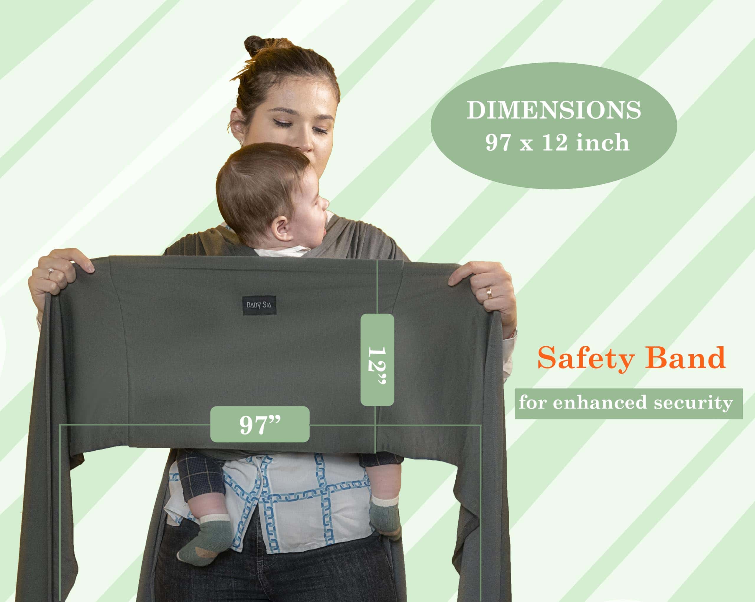 Fular Portabebés Ajustable Premium Baby Sia para Mamá y - Imagen 6